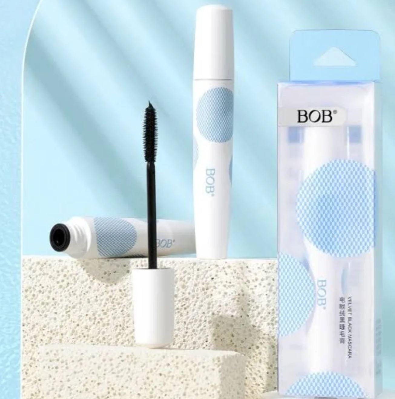 BOB Velvet Black Mascara | Waterproof | Long‑Lasting Volume & Curl | Smudge‑Free Eye Makeup |5G